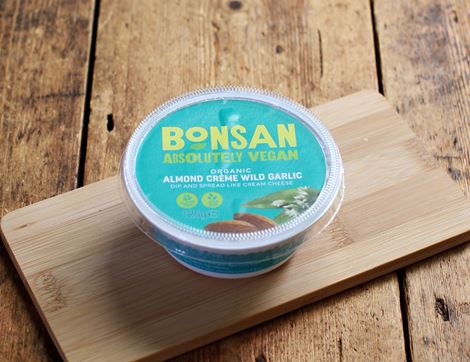 Almond Crème Wild Garlic Dip, Organic, Bonsan (125g) 