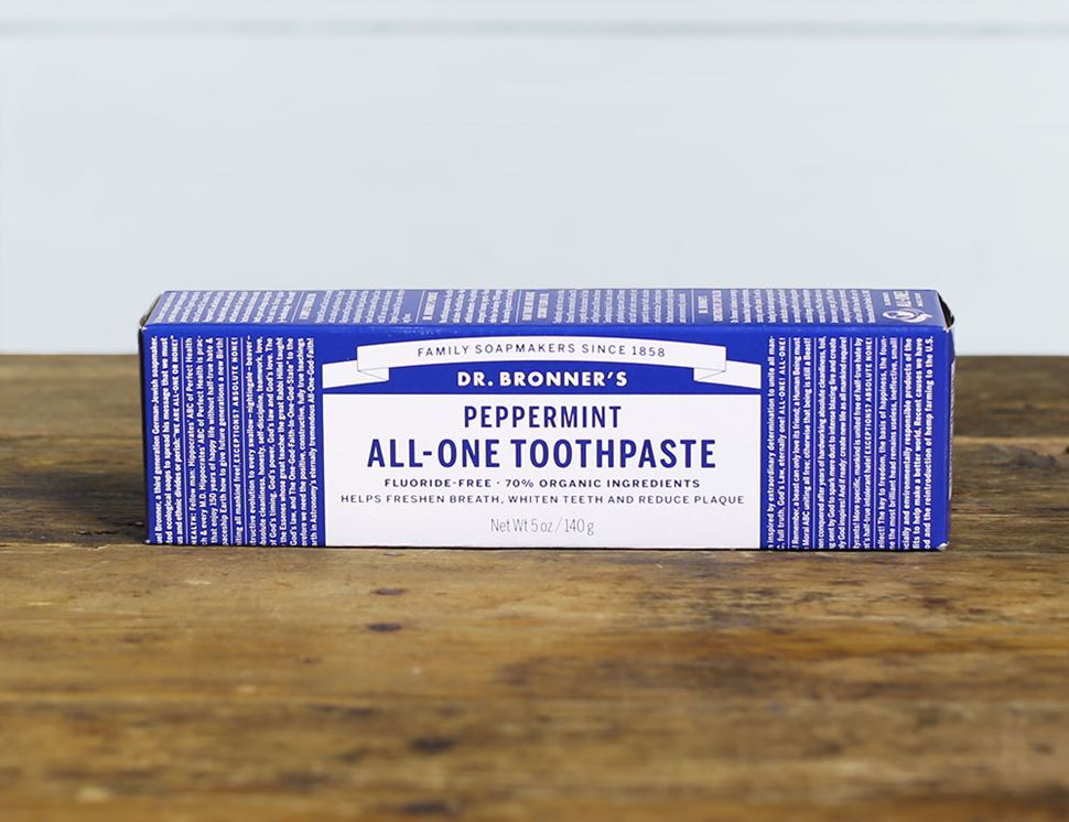 Peppermint Toothpaste, Organic, Dr Bronner's (140g)