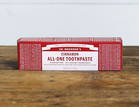 organic cinnamon toothpaste dr bronner's