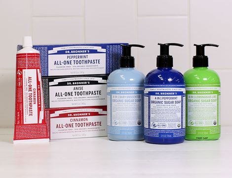 Baby Unscented Sugar Soap, Organic, Dr Bronner's (355ml)