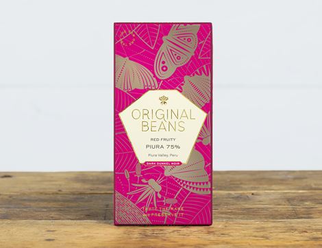 piura 75% dark chocolate bar original beans
