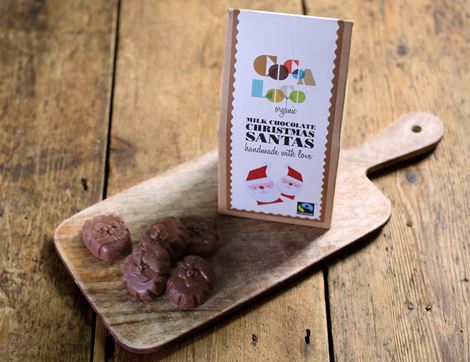 Milk Chocolate Santas, Organic, Cocoa Loco (100g)