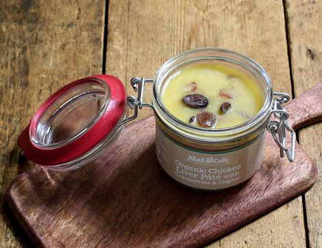 organic chicken liver pate with cranberries and cognac 