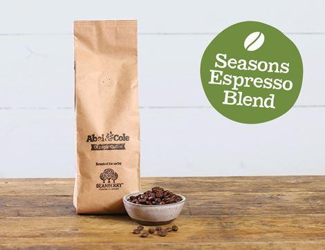 Seasons Espresso Blend Coffee Beans, Organic, Abel & Cole, (250g)