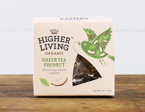 Green Tea with Coconut, Organic, Higher Living (20 bags)