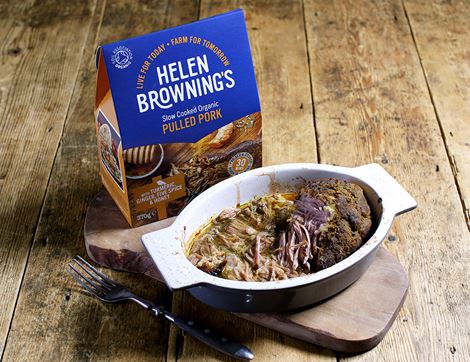 Pulled Pork with Turmeric, Ginger, Five Spice & Honey, Organic, Helen Browning (370g)