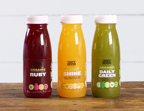 One of Each (Daily Green, Ruby, Shine 3 x 250ml), Organic, Juiceman