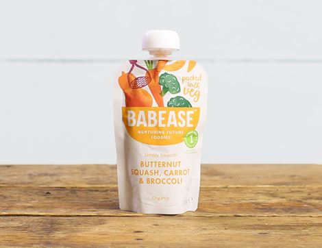 Butternut Squash, Carrot & Broccoli, Organic, Babease (100g) Stage 1