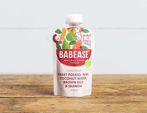 Sweet Potato, Pear, Brown Rice & Quinoa, Organic, Babease (100g) Stage 1