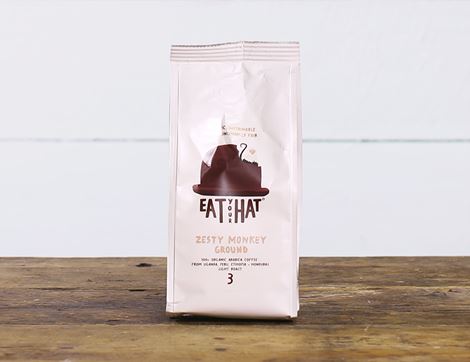 Zesty Monkey Ground Coffee, Organic, Eat Your Hat (200g)