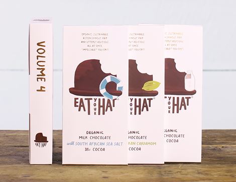 Milk Chocolate Bar Library, Volume 4, Organic, Eat Your Hat (3 x 91g)