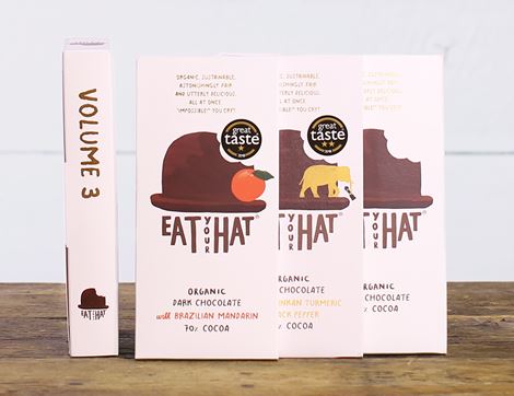 Dark Chocolate Bar Library, Volume 3, Organic, Eat Your Hat (3 x 91g)