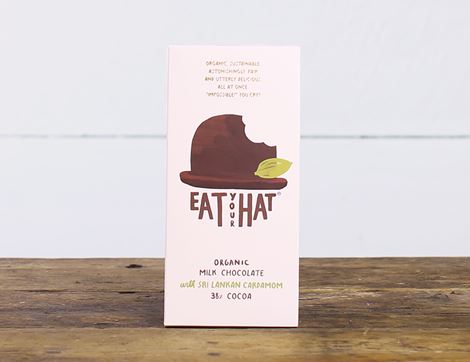 Milk Chocolate with Cardamom, Organic, Eat Your Hat (91g)