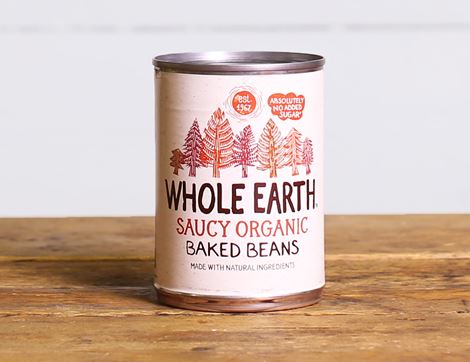 Saucy Baked Beans, Organic, Whole Earth, (400g)