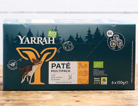 Beef, Chicken & Turkey Pâté for Dogs, Organic, Yarrah (6 x 150g)