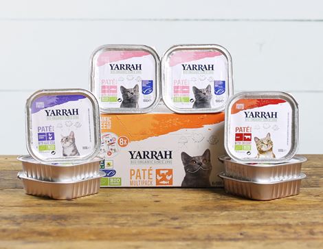 Beef, Turkey & Salmon Pâté for Cats, Organic, Yarrah (8 x 100g)