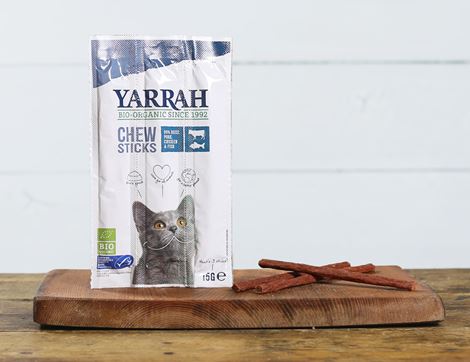 Cat Chew Sticks with Spirulina & Seaweed, Organic, Yarrah (15g)