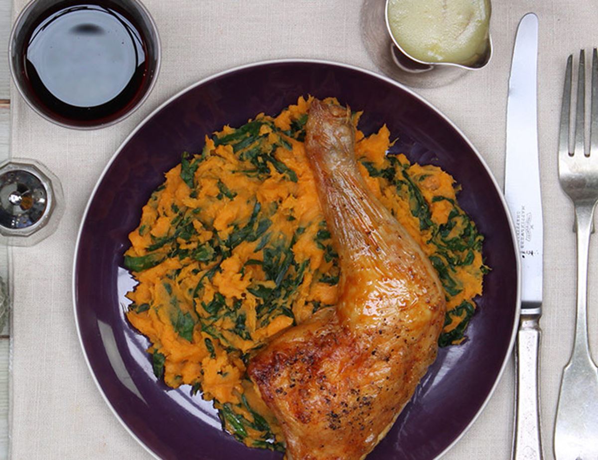 Roast Chicken & Sweet Potato Mash