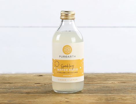 Ginger & Lemon Water Kefir, Organic, Purearth (270ml)
