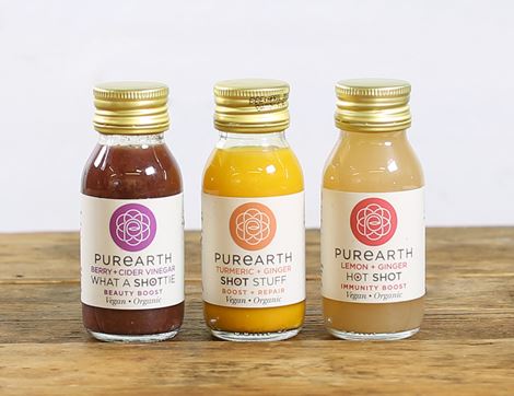 One Of Each Shots (Hot Shot, Shot Stuff, What A Shottie), Organic, Purearth (3 x 60ml)