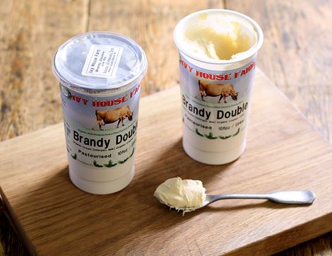 Brandy Double Cream, Organic, Ivy House Farm (2 x 284ml)