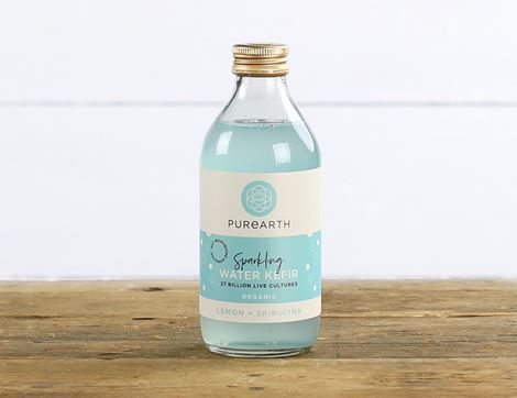 Lemon & Spirulina Water Kefir, Organic, Purearth (270ml)