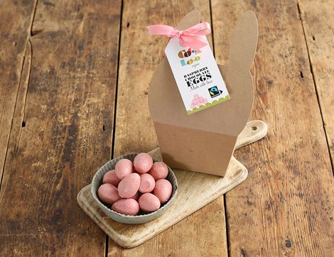 raspberry chocolate mini eggs cocoa loco