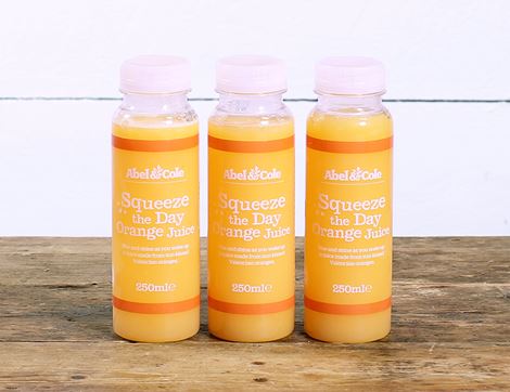 Squeeze The Day Orange Juice, Organic, Abel & Cole (3 x 250ml)