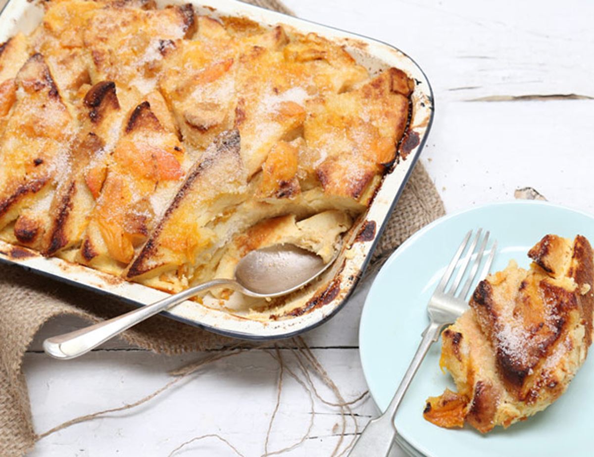 Apricot & Ginger Bread & Butter Pudding
