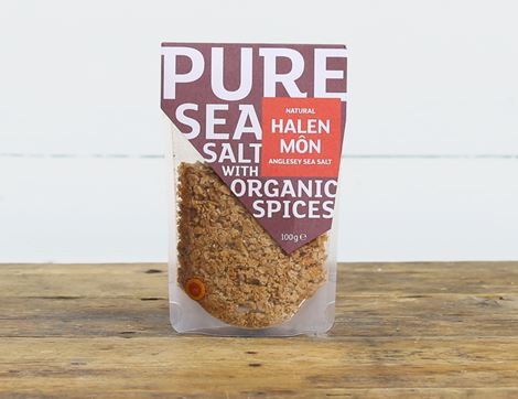 Pure Sea Salt with Organic Spices, Halen Môn (100g)