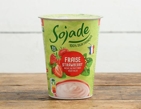 strawberry soya yogurt alternative sojade