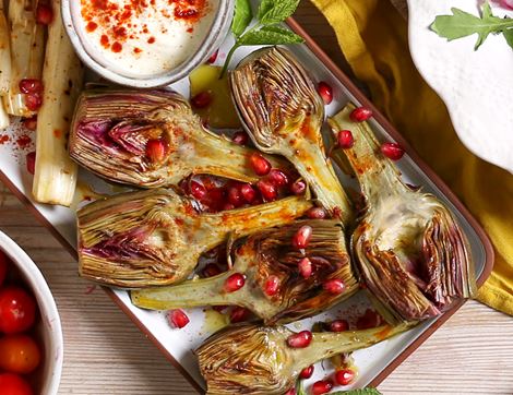 English Purple Artichokes, Organic (3 heads)