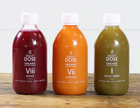 One of Each Juices (Dulce Verde, Rouge, O'Fresco), Organic, Daily Dose (3 x 300ml)