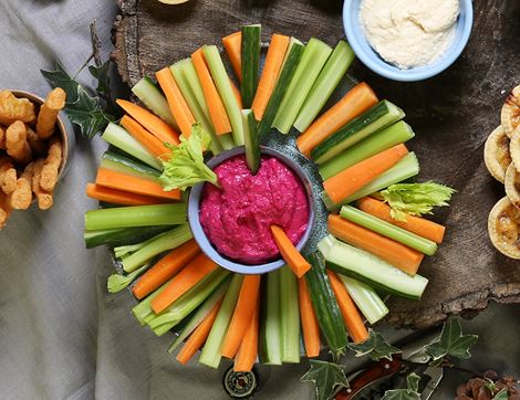 Limited Edition Beetroot Houmous, Organic, Abel & Cole (220g)