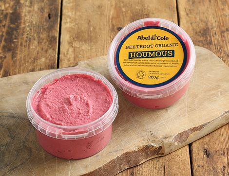 limited edition beetroot houmous abel & cole