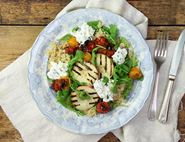 Griddled Peach, Heirloom Tomato & Ricotta Salad