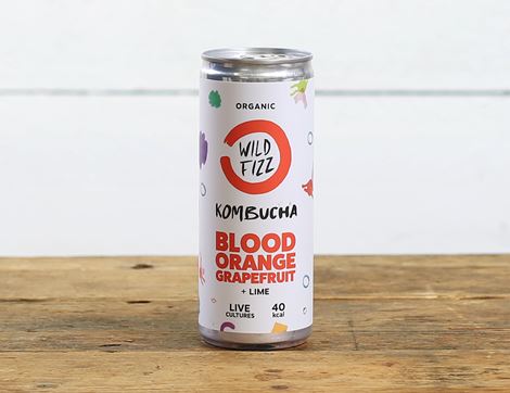 Blood Orange & Grapefruit Kombucha, Organic, Wild Fizz (250ml)