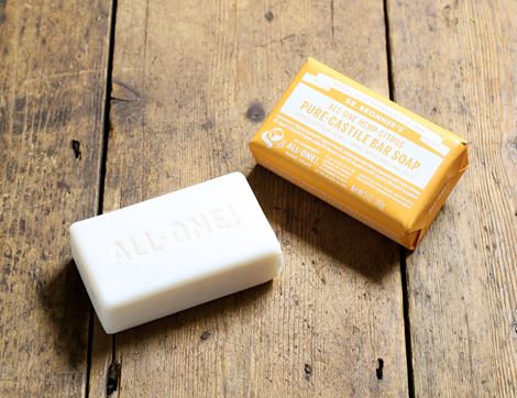 Soap Bar, Citrus Orange Scented, Organic, Dr Bronner's (140g)