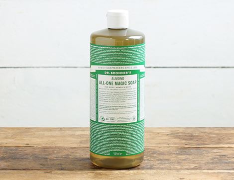 organic almond pure-castile liquid soap dr bronner's