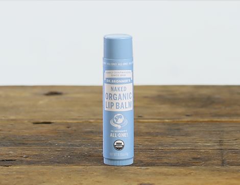 organic naked lip balm dr bronner's