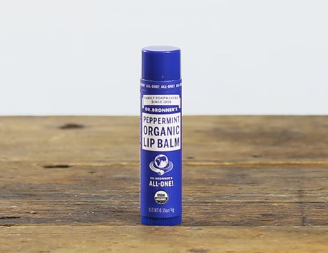 organic peppermint lip balm dr bronner's