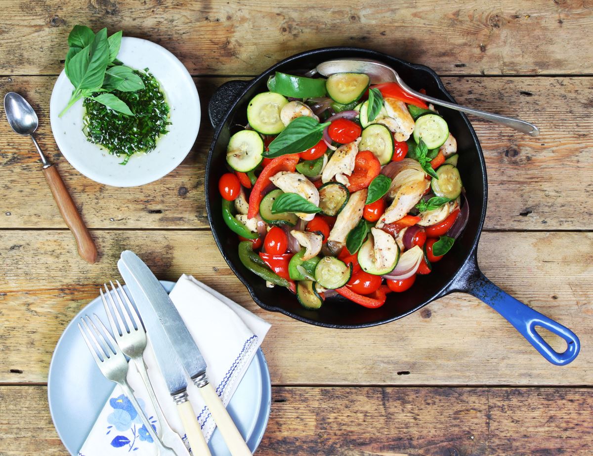 Chicken & Basil Pan-Fry