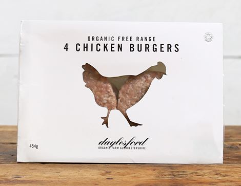 Chicken Burgers, Organic, Daylesford (454g)