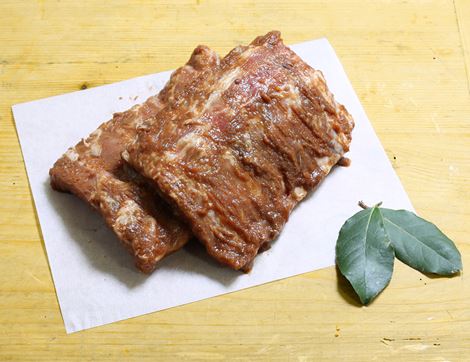 Baby Back Loin Ribs with Honey Barbecue Sauce, Organic, Daylesford (500g)