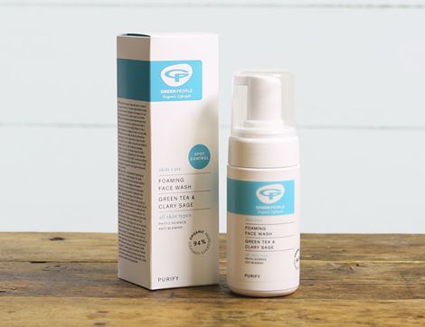 organic foaming, anti-blemish face wash green people