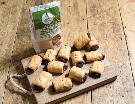 Sundried Tomato & Cheese Rolls, Organic, Lodge Farm Kitchen, Pack of 12 (350g)