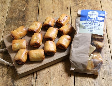 Sausage Rolls, Organic, Lodge Farm Kitchen, Pack of 12 (450g)