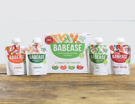 First Tastes Single Vegetables, Stage 1, Organic, Babease (280g)