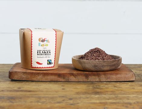 Dark Chocolate & Chilli Drinking Flakes, Organic, Cocoa Loco (200g)
