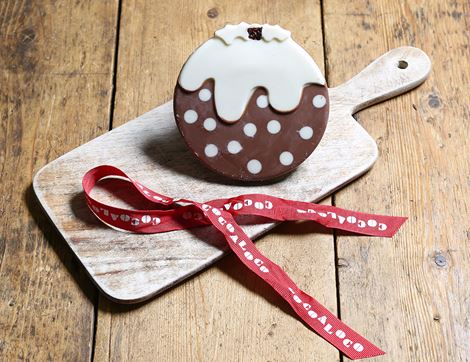 Milk & White Chocolate Christmas Pudding, Organic, Cocoa Loco (70g)